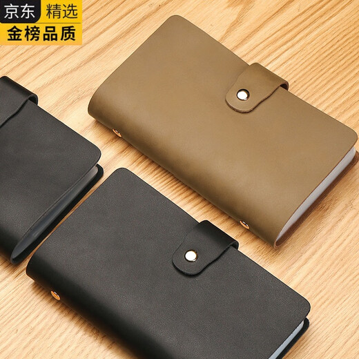 GIOIO日本进口品质卡包男款2025新款真皮收集册大容量卡位多卡片包名片 复古牛皮30卡位+10存折位-卡其色