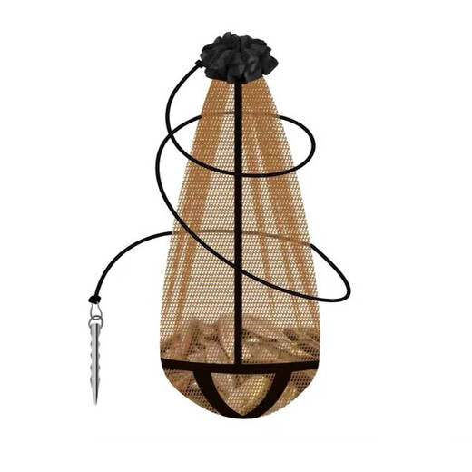 Portable small nano mini fish protection bag, quick-drying anti-hanging fish net bag, foldable storage fish basket, 50cm 0.5m, with rope + ground plug, net length 0.5m