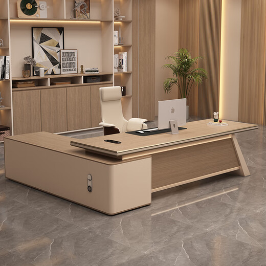 Boxen Boss Desk Light Luxurious and Elegant President Desk Manager Desk Simple Modern Fashion Desk Office Desk and Chair Combination 2.0 Meter Boss Desk