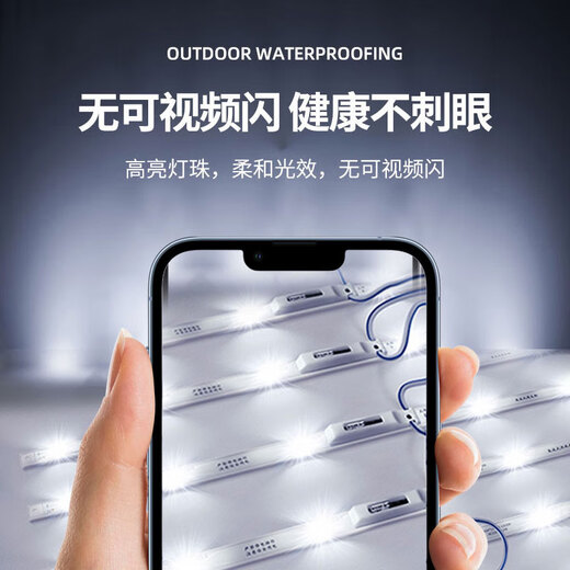 Magic color 220V high-bright diffuse reflection LED light strip blockchain billboard light box roller shutter light soft film ceiling card cloth light strip special module light source 92 cm 12 beads light strip 5 pieces