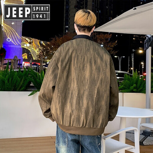 
JEEP SPIRIT Jeep Jacket Men's Spring and Autumn 2025 New Jacket Trendy Brand Thin Tops Teenager Pleasant Casual Workwear K15832 White Gray 2XL