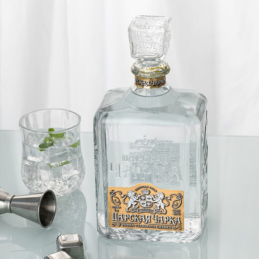 Tsar Golden Cup Crown Bottle Gold Award Vodka Russian Original Bottle Imported Vodka Foreign Liquor Mixing Base Wine Gift Tsar Golden Label Vodka 1000mL 1 Bottle -