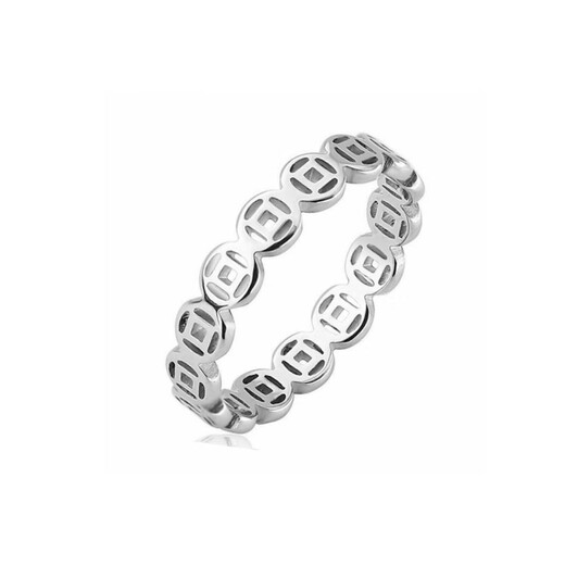 Rongxia money comes from all directions, titanium steel non-fading ring, gold pigment ring, prosperous and partial wealth transfer for men and women, gold No. 11