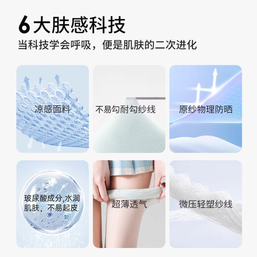 Bas de mambo Langsha Mint pour les femmes de protection du soleil et de la protection solaire de la soie mince de soie mince de soie de soie et d'été sans espace