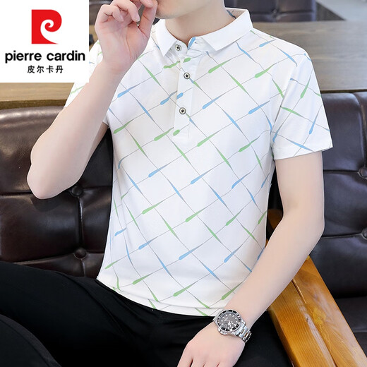 皮尔卡丹（pierre cardin）T恤男2025夏季新款宽松Polo衫短袖潮牌ins修身翻领百搭半袖体恤男 F9226卡其 M