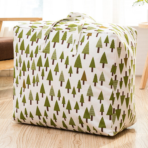 Cotton batting storage bag, cotton and linen quilt bag, quilt bag, quilt storage bag, solid color model - gray, extra large (it is recommended to take this size for quilts)