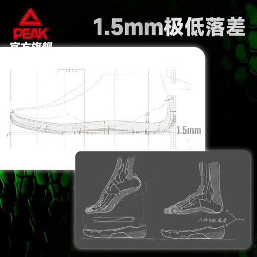 Peakstyle extrem beispiellose Basketballschuhe Herrenschuhe Neue Polsterung mit Low-Top-bequemer Herren-Kee-resistenter professioneller Turnschuhe Flash Green- [Bamboyeqing] 42