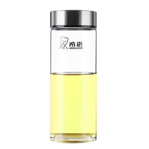 Einschichtige verdickte Haushaltsbetreuung Tee Tasse für Glasbecher für Männer hitzebeständige transparente Wasserbecher für Frauen Office Tasse Custom 6195 Blau und schwarzer Gürtel Filter + Tasse Abdeckungsgürtel 400 ml