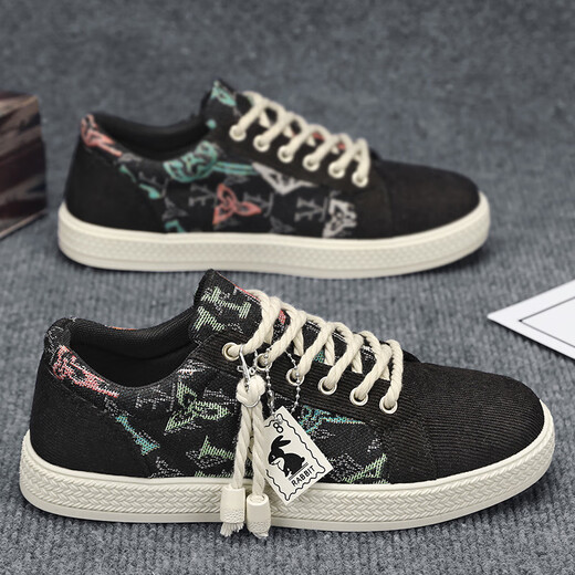 Specht 2025 Neuer Sommer Freizeitschuhe alte Peking -Stoffschuhe Herren -Leinwandschuhe mit einem geschichteten alleinigen dünnen trendigen Schuhen 9923 Grün 42