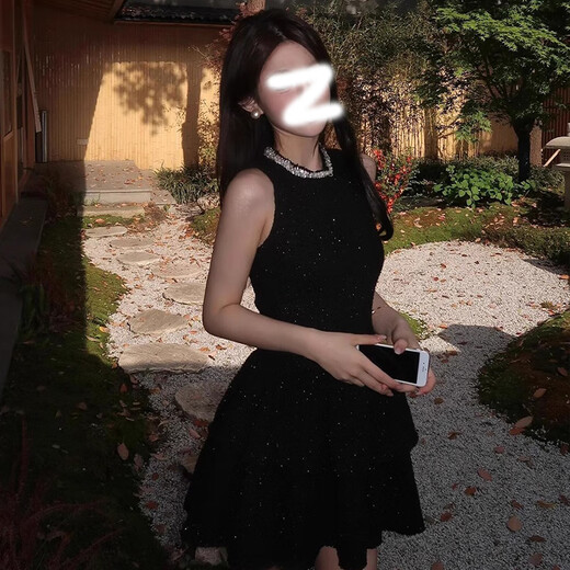 心楠绝美辣妹收腰连衣裙女装春夏法式气质高级感小黑裙生日礼裙短裙子 辣妹收腰连衣裙m适合95斤以下