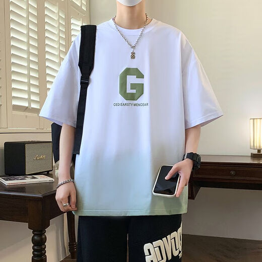 FHHUABD summer short-sleeved T-shirt boy 12-15-year-old teenager 13 handsome loose half-sleeved 14 large children's T-shirt top WY3527 black short-sleeved (quality upgrade) 2XL (130-150Jin [Jin equals about 0.5 kg])