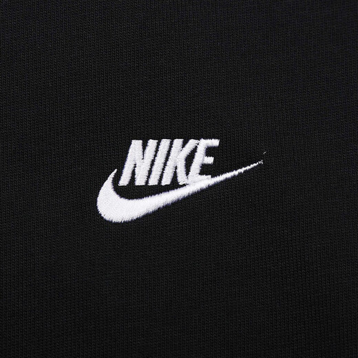 Nike (NIKE) pure cotton Henry collar polo shirt men's summer small hook breathable loose casual top men's simple T-shirt HQ5975-010/button/simple solid color L /175/92A