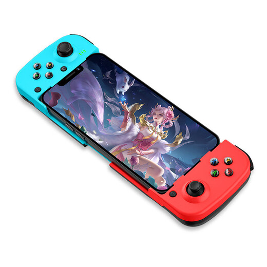 Bai Qixin D3 mobile game controller stretchable suitable for ios Android PC Hongmeng PS3/4 emulator switch Genshen Fantasy Tower Bluetooth wireless mobile game peripherals chicken-eating artifact D3 stretch mobile game controller red and blue