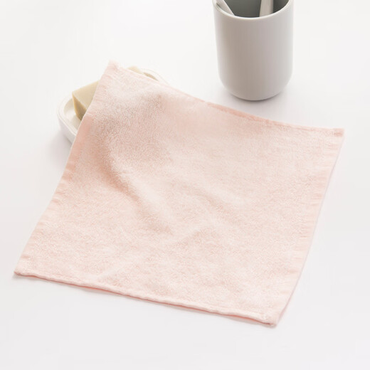 Jialiya Bamboo Fiber Small Towel Soft Children and Baby Wipe Hands and Face Small Square Towel to Absorb Sweat and Drool 6198 Pink 23x23cm