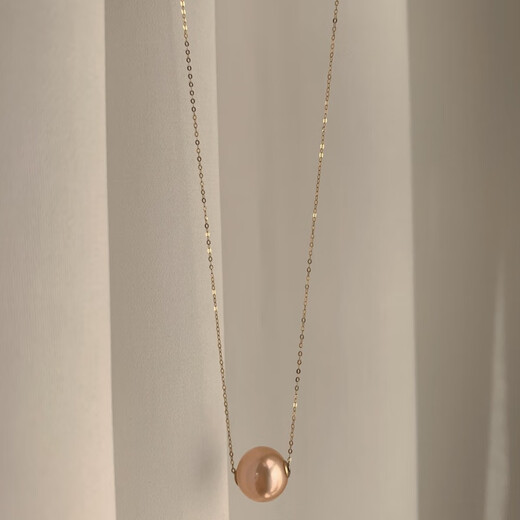 KRV Natural Freshwater Pearl Aurora Edison Grape Seed Red (China Red) S925 Silver Necklace Pink