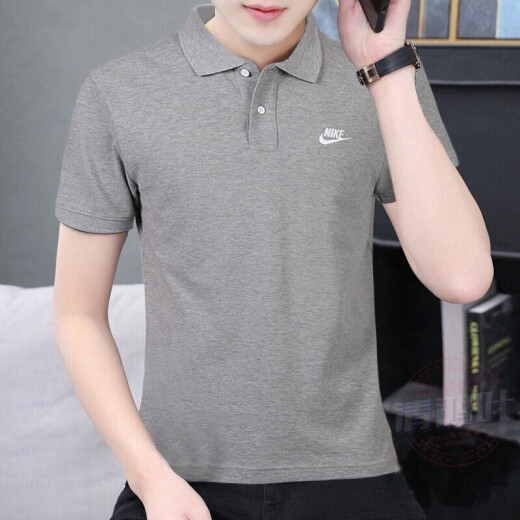 Nike (Nike) Polo-Shirt kurzärmeligte Revers-Summer-Herren-Gelegenheits-Fitness Pure Cotton Sticked Thin Training Top Sports T-Shirt FN3897-010 Counter gefälschte Einkompensation M 120-130jin [Jin entspricht 0,5 kg]