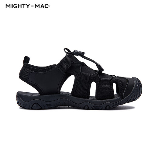 MIGHTY-MAC Children's Shoes for Boys and Girls Baotou Anti-collision Sandals Summer New Outdoor Breathable Velcro Children's Sports Sandals Black 28 Recommended Foot Length 17.5cm