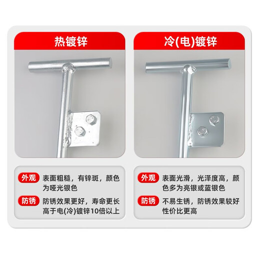 Beifote grounding pin power galvanized round steel grounding pile engineering grounding polar wire with needle lightning protection grounding rod lightning rod cold galvanized single hole 12*500mm