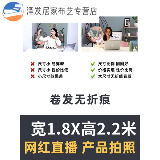 CLCEY直播间背景布背景布主播服装产品网红主播直播背景布3d立体直播 GX-9227加厚无纺布1.8*2.2M无痕