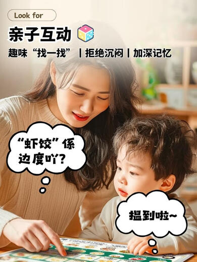 Cipu Cantonese audio early education picture baby enlightenment cognitive wall stickers toys children hanging paintings. Simple/Traditional Guangdong Pu English three languages to know food