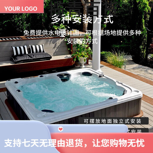 Surfen surfen Whirlpool intelligente konstante Temperaturheizung eingebettete Acrylbadewanne Home Benutzer Outdoor-Temperatur WS-693 (2150*2150*900 mm)