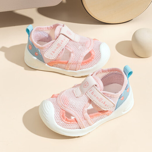 Tombeck-Babysandalen für Jungen und Mädchen Sommer Kleinkindschuhe 1-3 Jahre alte Babysandalen Weiche Lösche Babyschuhe Ozean Blau 20#
