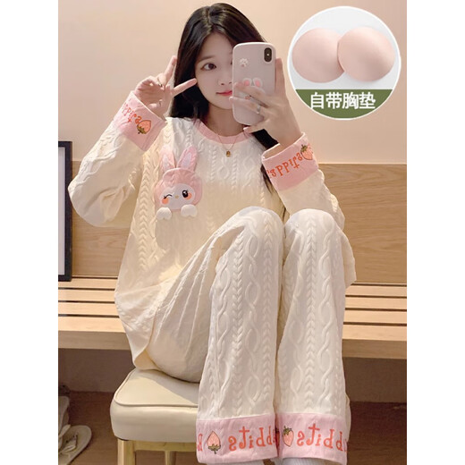 Gemas coloridas Pajamas Cardigan de verano para mujeres pantalones de manga larga traje de verano Summer Ladies 2025 Nuevo dibujos animados Primavera Otoño Otoño Invierno Home Cabina SSM-3882 190 3XL [155-180Jin [Jin equivale a 0.5 kg]]
