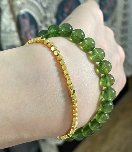 
DR GRAFFCARNY new natural green tourmaline bracelet old mine tourmaline emerald men and women single loop bracelet jewelry one thing one picture q9923