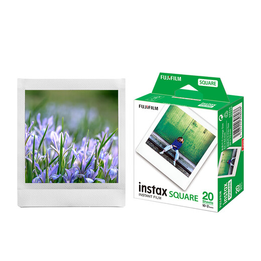 FUJIFILM Fuji square photo paper for instant imaging SQ10/SP-3/SQ6/SQ1/SQ40, etc. 20 pieces of square photo paper + storage box (random style)