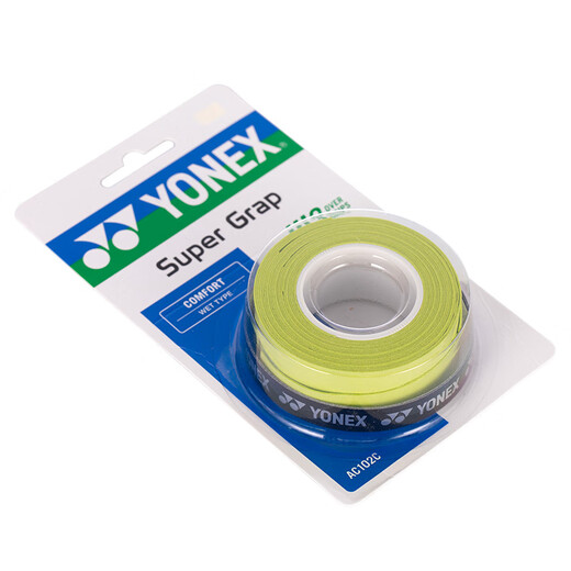 YONEX尤尼克斯羽毛球手胶运动吸汗带握把胶AC-102C-309柠檬绿三条装