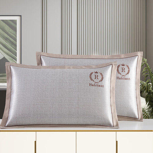 Casaroti summer ice silk pillow case one pair of high-end household mat cool pillow core case 4874cm washable ice vine 679-5 dots [Pair of pillow case] one pair 74cm * 48cm