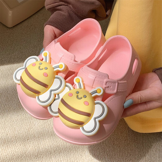 
Ziweiqi Little Bee Children's Cave Shoes Bag Toe Sandals Beach Shoes White 26 -27 [Inner length is about 17cm]