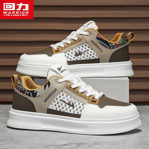 回力（Warrior）板鞋男百搭男鞋休闲运动鞋子男L699C 米/浅灰/褐 39