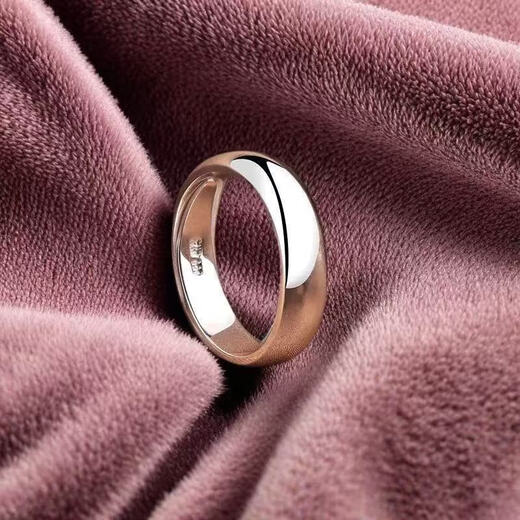 Hanjin Palace 9999 sterling silver ring for men and women, literary and artistic style, simple and versatile plain ring, smooth ring, adjustable, factory direct sale, red rope fish, 2.42 grams, the factory is in a loss