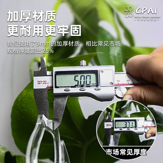 
iosn Monstera Support Pole Flower Support Frame Branches and Trunks Retraction Frame Plant Anti-Lost Support Special Green Plant Flower Frame Fixation [Updated Transparent Acrylic] 5 Packs of Clusters