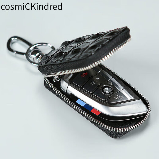Cosmickindred Thai Crocodile Leder Universal Car Key Package Männer und Frauen Multifunktionen Männer -Schlüsselpaket Schwarz