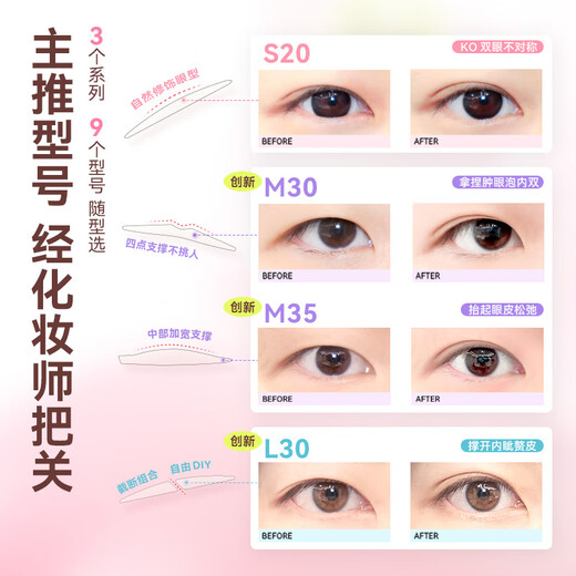 Suzhiran Radar Double Eyelid Sticker Seamless Invisible Natural Lace Single Double Sided Single Eyelid Radar M30 96 pieces