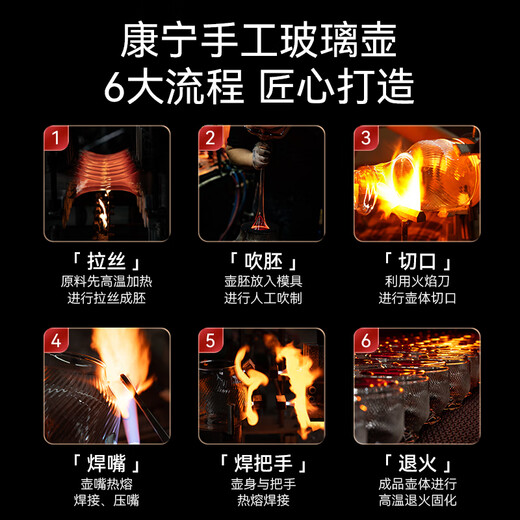 World KitchenCorning health pot, all-glass constant temperature kettle, teapot, teapot 1.2L large capacity, office thermos pot, household flower teapot, kettle, electric kettle, self-use gift, top version, tea drain + stew pot 1.2L