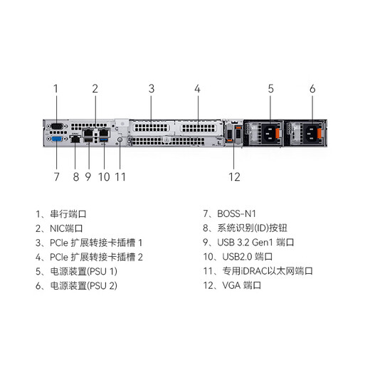 戴尔（DELL）PowerEdge R250/R360 1U机架式服务器金蝶ERP文件共享云主机服务器 R360【E-2488 8核3.2G】双电 32G内存丨4x8T企业丨H755