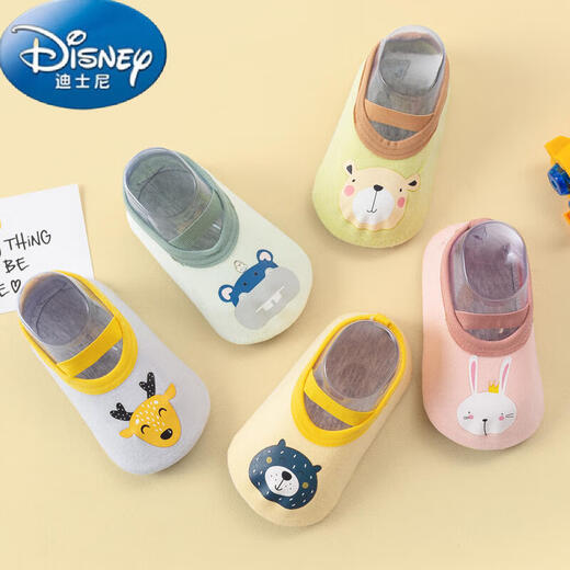 Disney Baby Floor обувь мягкая подошва не скользящая прохладная весна, осенняя и зимняя детская детская крытая носки обуви детские тонкие передние туфли розовый кролик (стиль струны) один размер [размер XS] внутренняя длина 12,5 см. Рекомендуется 8-16 месяцев.