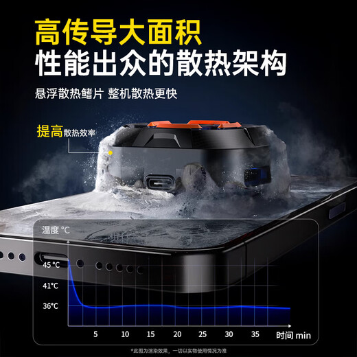 
Kovo [with clip] mobile phone radiator magnetic suction live broadcast special flat cooling artifact refrigeration semiconductor back clip game iPad suitable for Apple iqoo black shark