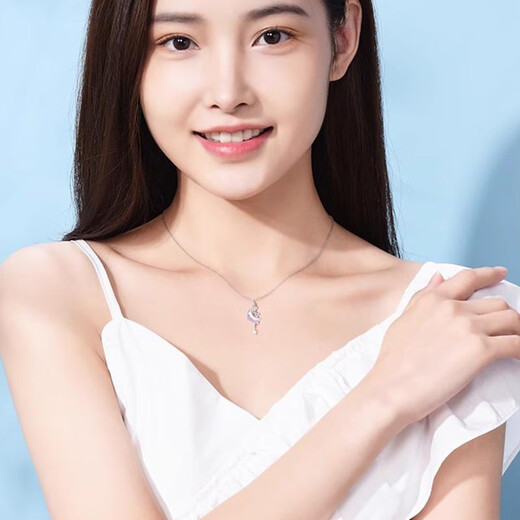 MZMZ platinum necklace women's pt950 platinum clavicle chain moon pendant Double Eleven birthday gift for girlfriend and wife local warehouse/next day delivery - light luxury moon splashing galaxy necklace