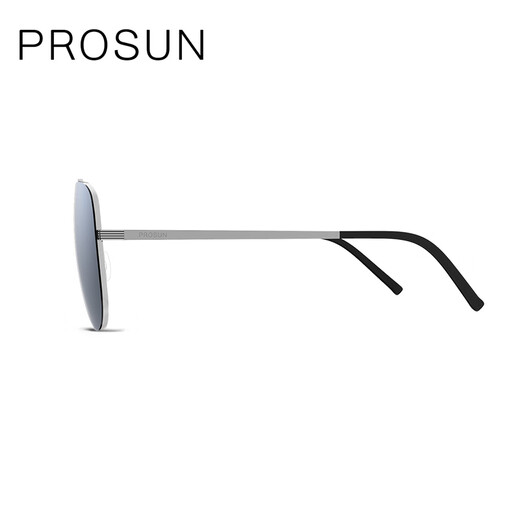 Gafas de sol de baosheng nuevos hombres y mujeres espejo sapo sapo simple espejo polarizador simple aleación de memoria PS7027-7029 PS7029C19_Titanium Black_lens Gray__Fit para la cara
