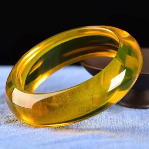 Sakura Baltic natural silk-wrapped beeswax amber bracelet widened bracelet women's health and beauty ethnic style fashion accessories blue amber bracelet inner diameter 61-62mm