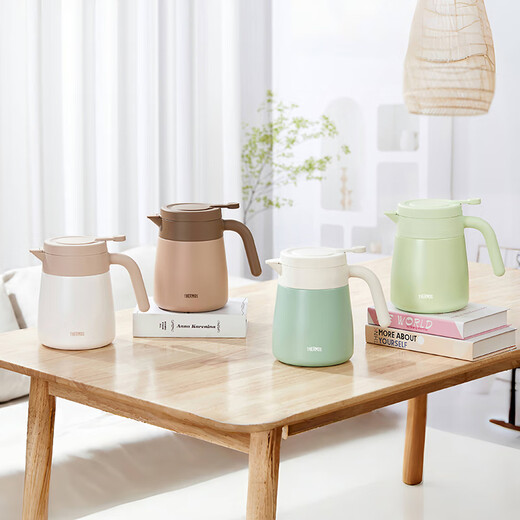 Thermos thermos kettle household large capacity stainless steel kettle portable dormitory kettle tea separator kettle TEHC nut shell brown 1.5L