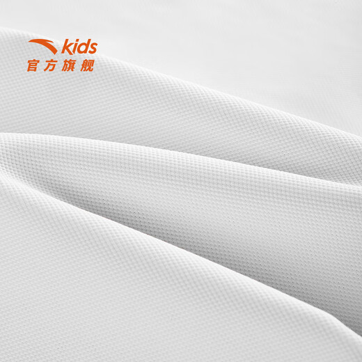 Anta children's T-shirt short-sleeved boys' clothing lapel POLO shirt 2026 summer new style ice-front cool short T-shirt shopping mall same style pure white-1 160