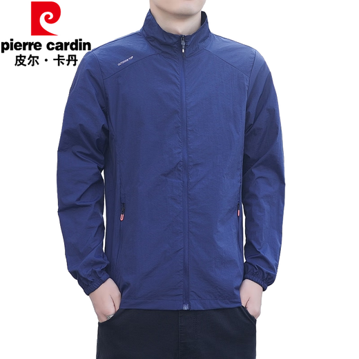 Pierre Cardin Sun Protection Jacket Men's Spring and Summer Casual Stretch Breathable Sports Windbreaker Outdoor Fishing Wear Thin Single-layer Jacket Navy M =85-Jin Jin equals 0.5 kg
