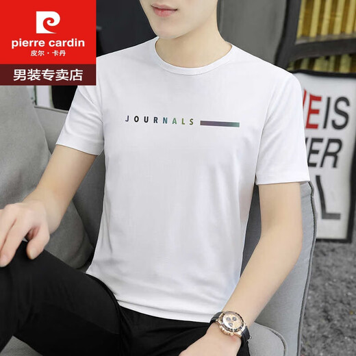 
Pierre cardin ice silk short-sleeved T-shirt for men 2025 new summer thin T-shirt summer casual trendy brand large-size men's top 1423 white M 100Jin [Jin equals 0.5 kg]-110Jin [Jin equals 0.5 kg]