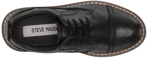 STEVE MADDEN Boys' Shoes Oliverr Oxford Shoes Black 11 Little Kid