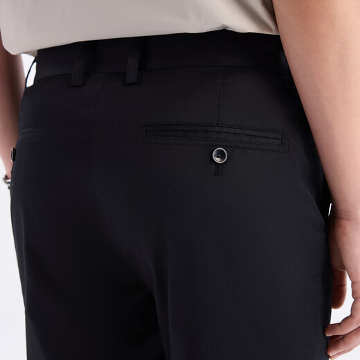 Joeone [Facile à prendre en charge, pantalon décontracté doux et confortable], pantalon pour hommes Pantalons polyvalents confortables et classiques, version noire + ajustée + TB1Exx20163 32 Taille 175 / 80A2.46 pieds 82cm
